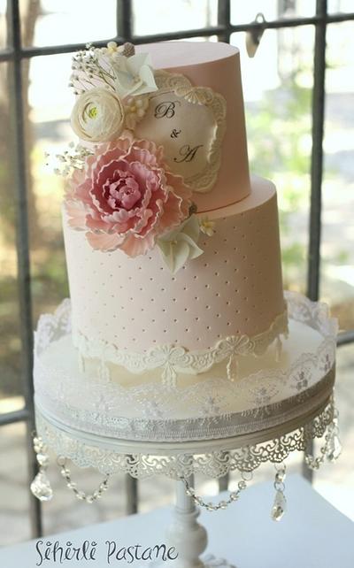 Pink Wedding Cake - Cake by Sihirli Pastane