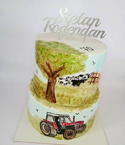 Hand-painted birthday cake - Cake by Tortebymirjana