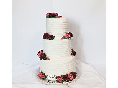 All buttercream wedding cake - Cake by Donna Tokazowski- Cake Hatteras, Martinsburg WV