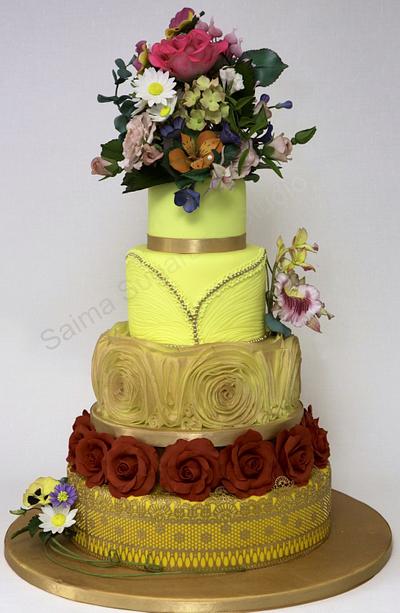 Bright and Bold wedding cake - Cake by SAIMA HEBEL