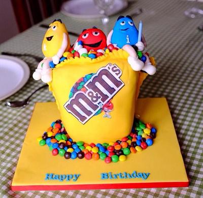 M&m cake - Cake by silversparkle