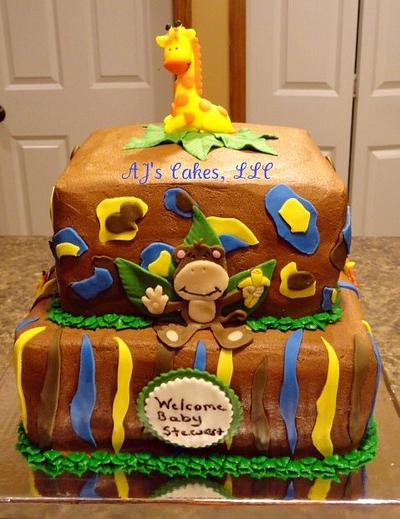 Jungle Baby Shower Cake - Cake by Amanda Reinsbach