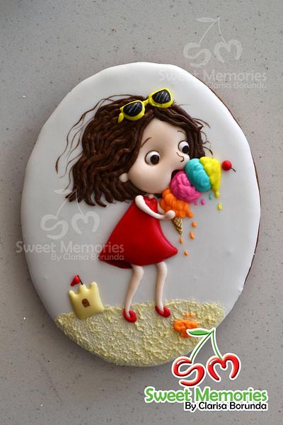 Summer Girl Cookie - Cake by Clarisa Borunda