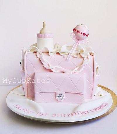 Light Pink Nappy Bag Cake - Cake by Kate Kim
