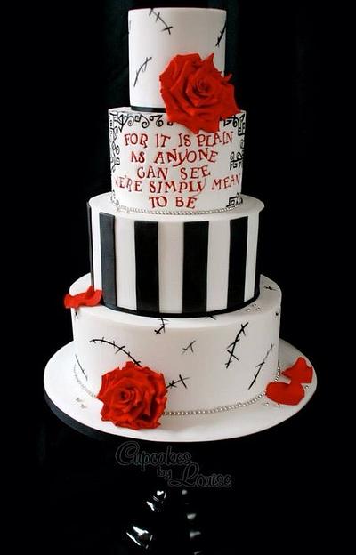 Nightmare Before Christmas wedding cake  - Cake by CupcakesbyLouise