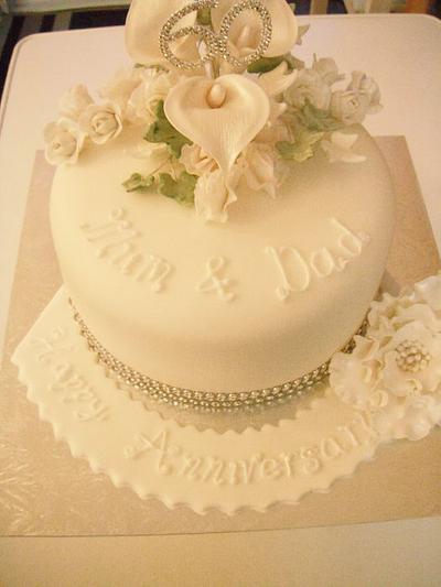 Diamond Wedding  - Cake by Vanessa Platt  ... Ness's Cupcakes Stoke on Trent