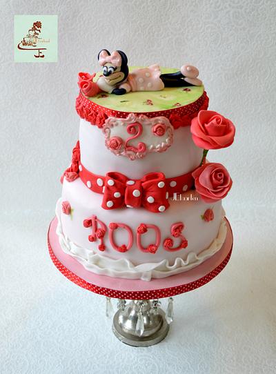 Minnie Mouse cake for sweet little Roos - Cake by Judith-JEtaarten
