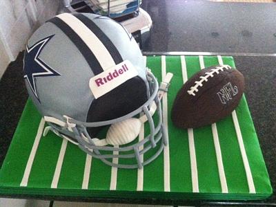Dallas Cowboys Football Helmet Cake - Cake by Teresa Mangiatordi