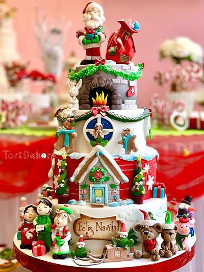 Cake Christmas with Tartdekor and Crin.sugarart - Cake by Crin sugarart