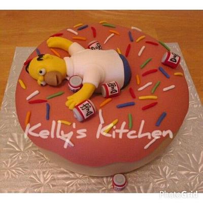 Homer Simpson birthday cake - Cake by Kelly Stevens