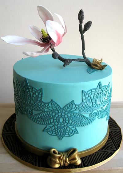 for the lady in teal... - Cake by Delice