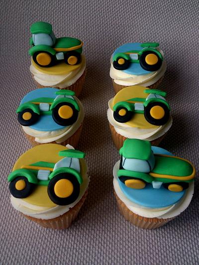 Tractors - 2d and 3d - Cake by Dollybird Bakes