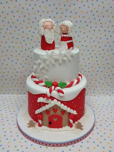 Mr and Mrs Claus - Cake by DeVoliCakes