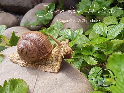 Sculpted grapewine snail - modelling chocolate  - Cake by Jennifer Holst • Sugar, Cake & Chocolate •
