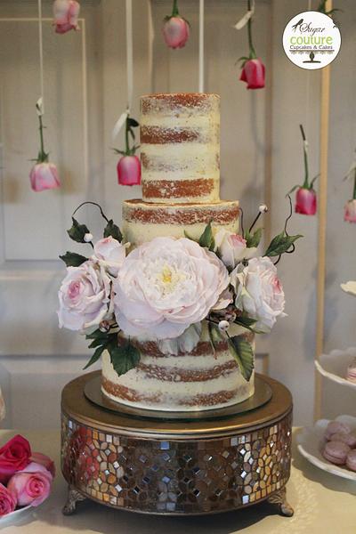 Naked Cake and Sugar Flowers - Cake by SugarCoutureCR
