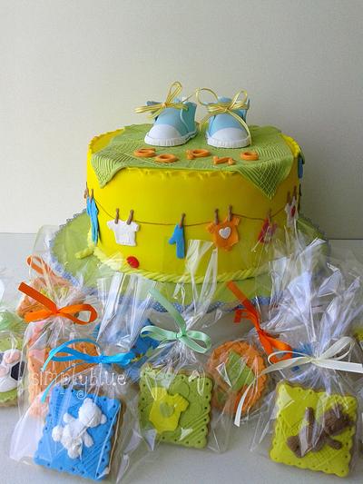 Baby boy cake - Cake by simplyblue