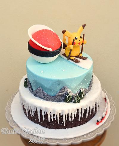 Pikachu Pokemon winter cake - Cake by Cakes by Toni