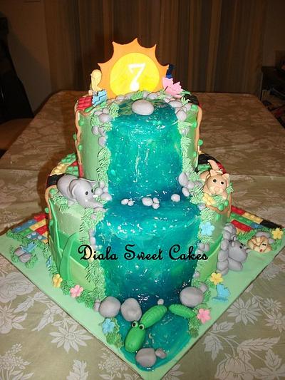Tow in One ( Jungle and legos cake ) - Cake by DialaSweetCakes
