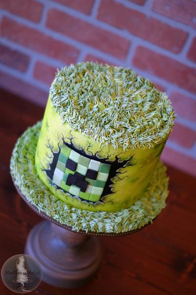 Minecraft Creeper Cake - Cake by Tonya Alvey - MadHouse Bakes