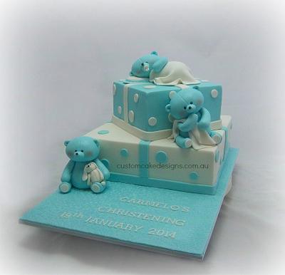 3 Bears Christening Cake - Cake by Custom Cake Designs