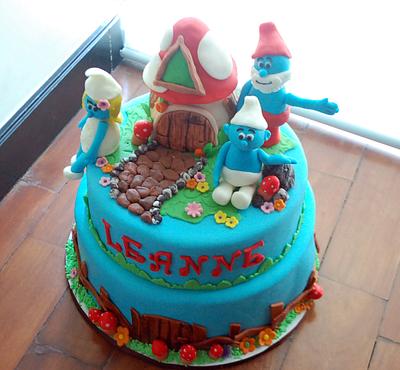 Smurfs themed Cake - Cake by simplykat01