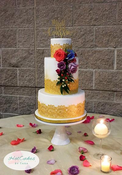 Gold Wedding  - Cake by HotCakes by Tara