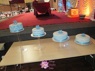 Blue Birthday cakes - Cake by Mary Yogeswaran