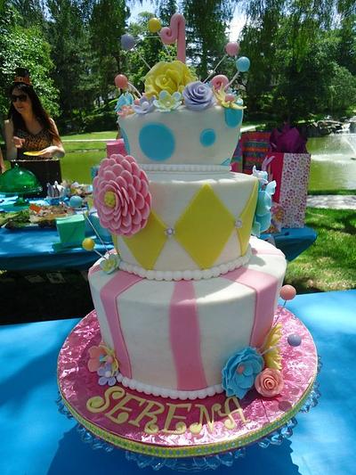 Serena's 'One'derland Birthday - Cake by Cheryl's Creative Cakery