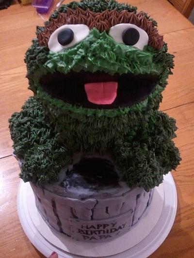 3D Oscar the grouch :~) - Cake by Elizabeth Rosado 