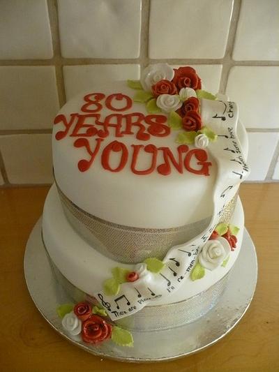 80th Birthday Cake - Cake by Debbie