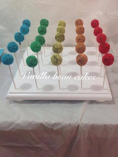 Rainbow cake pops - Cake by Vanilla bean cakes Cyprus