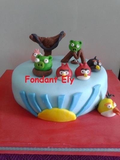 Tarta Angry Birds - Cake by Fondant manualidades Ely