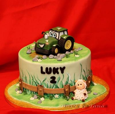 Luki loves tractors - Cake by grasie