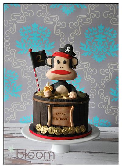 Julius monkey cake in pirate theme - Cake by BloomCakeCo