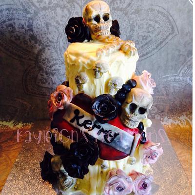 Gothic Love - Cake by Kayleigh's Kreations 