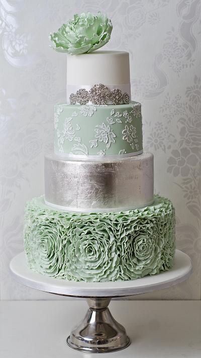 Green Ruffles - Cake by Joanna Rose