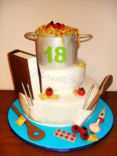 cake for an aspiring chef and doctor - Cake by MaripelCakes