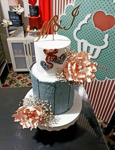 Rustic wedding cake - Cake by DulceAtelier