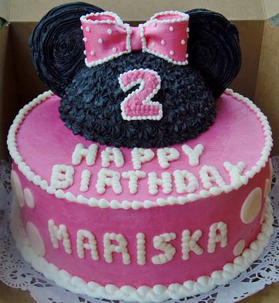 Buttercream Pink Minnie Mouse - Cake by Nancys Fancys Cakes & Catering (Nancy Goolsby)