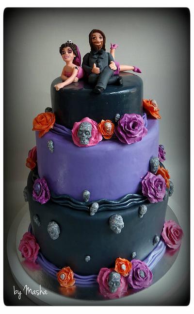 Gothic Wedding cake - Cake by Sweet cakes by Masha
