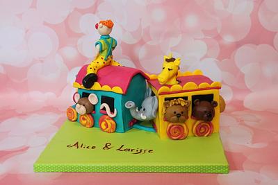 The circus on the train! - Cake by Karla Vanacker
