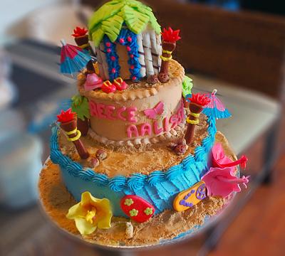 Luau cake - Cake by simplykat01