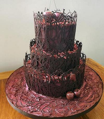 Chocolate Cheery Bomb Cake :) - Cake by Storyteller Cakes