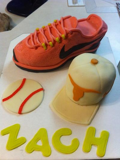 Nike Baseball - Cake by sevenheavenlysweets
