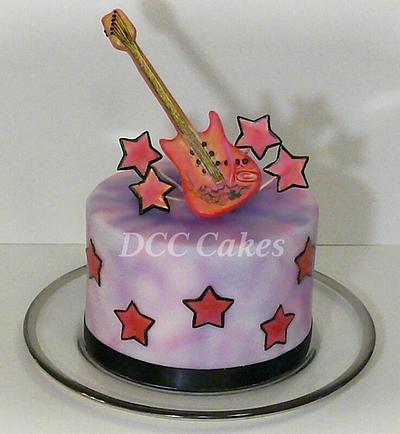 Tie Dye Rock Guitar & Stars.... - Cake by DCC Cakes, Cupcakes & More...