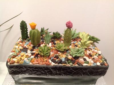 Cactus Garden Cake - Cake by Linnquinn