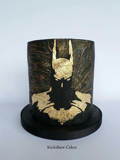 Golden Batman Silhouette - Cake by Kickshaw Cakes