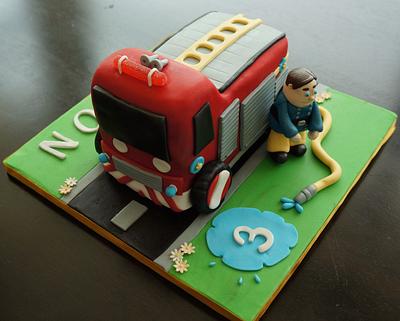 Fire Truck Cake - Cake by Sarah AnnCherian
