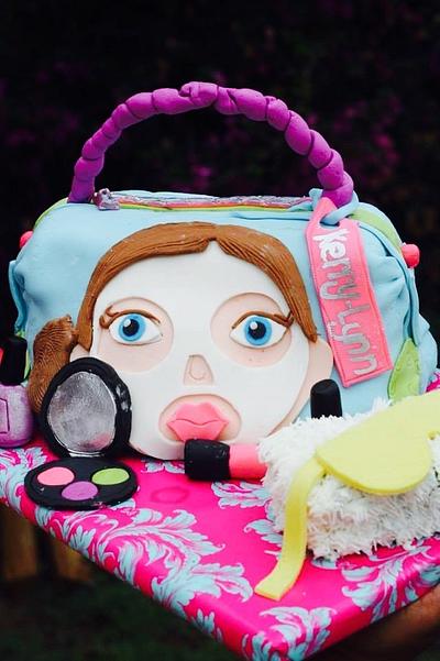 Cosmetic bag cake for a sleepover pamper party - Cake by Joy Apollis