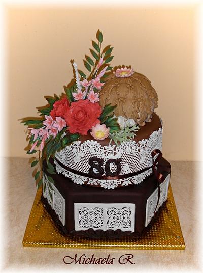 80th birthday - Cake by Mischell